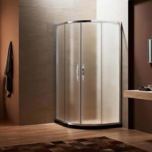 Dreamwerks 36 in. W x 79 in. H Framed Sliding Shower Enclosure Clear Glass in Chrome with Handles - Image 9