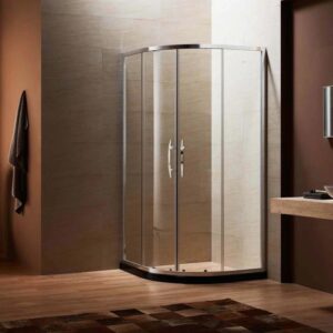 Dreamwerks 36 in. W x 79 in. H Framed Sliding Shower Enclosure Clear Glass in Chrome with Handles - Image 4