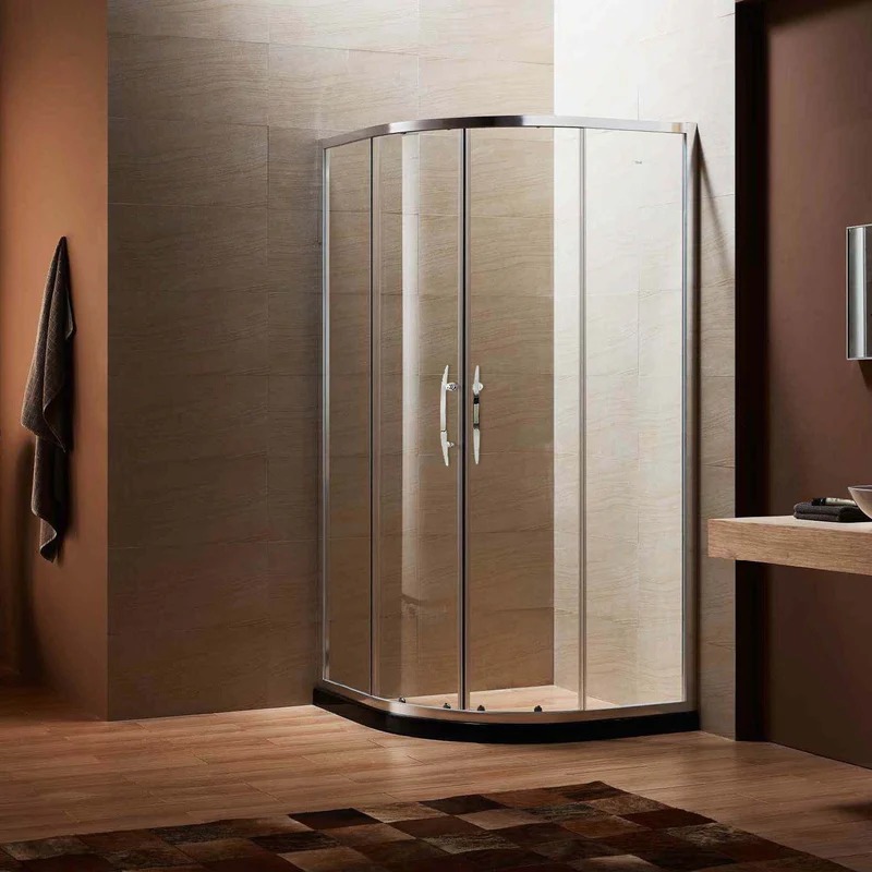 Dreamwerks 36 in. W x 79 in. H Framed Sliding Shower Enclosure Clear Glass in Chrome with Handles - Image 4