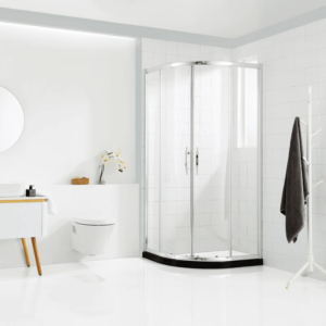 Dreamwerks 36 in. W x 79 in. H Framed Sliding Shower Enclosure Clear Glass in Chrome with Handles - Image 7