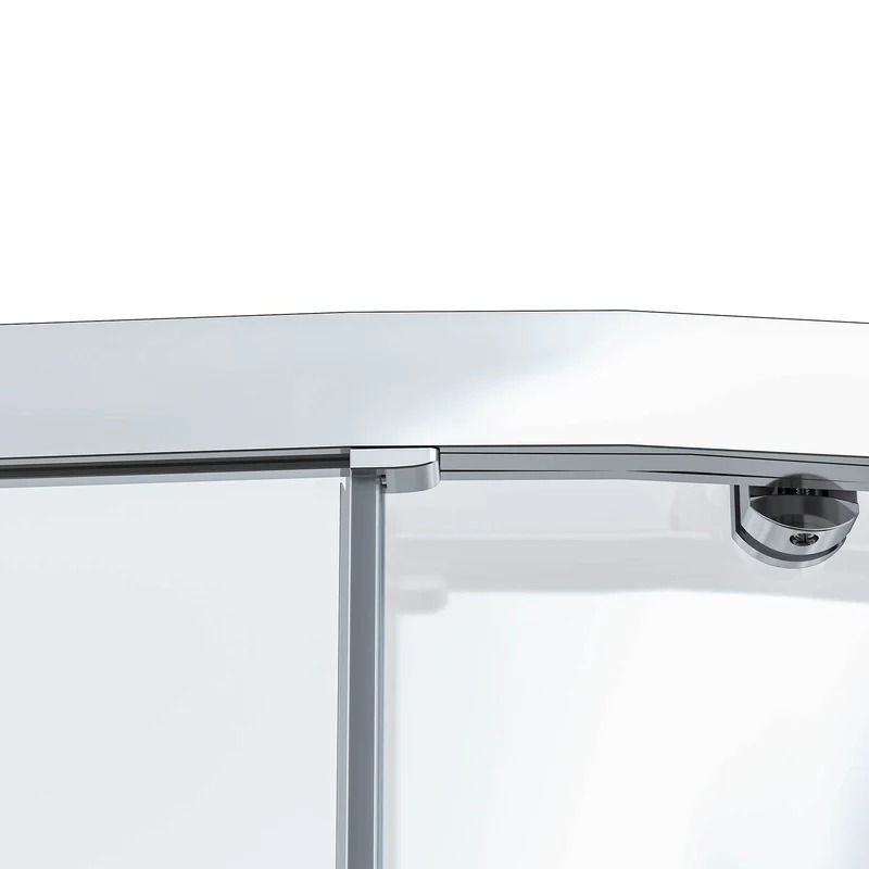 Dreamwerks 36 in. W x 36 in. D x 75 in. H Round Chrome Shower Kit - Image 8
