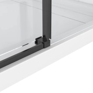 Bristol 48 in. W  x 32 in. D x 79.2 in. H Rectangular Black Shower Kit - Image 6