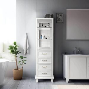 Dreamwerks 18"w X 18"d X 60"h White Linen Cabinet - Image 12