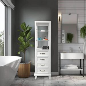 Dreamwerks 18"w X 18"d X 60"h White Linen Cabinet - Image 11