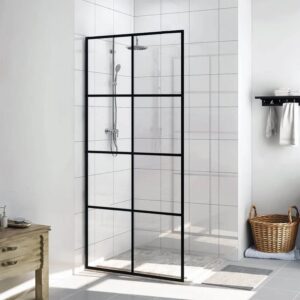 Dreamwerks 40 in. W X 79 in. H Shower Screen in Black with Clear Glass - Image 3