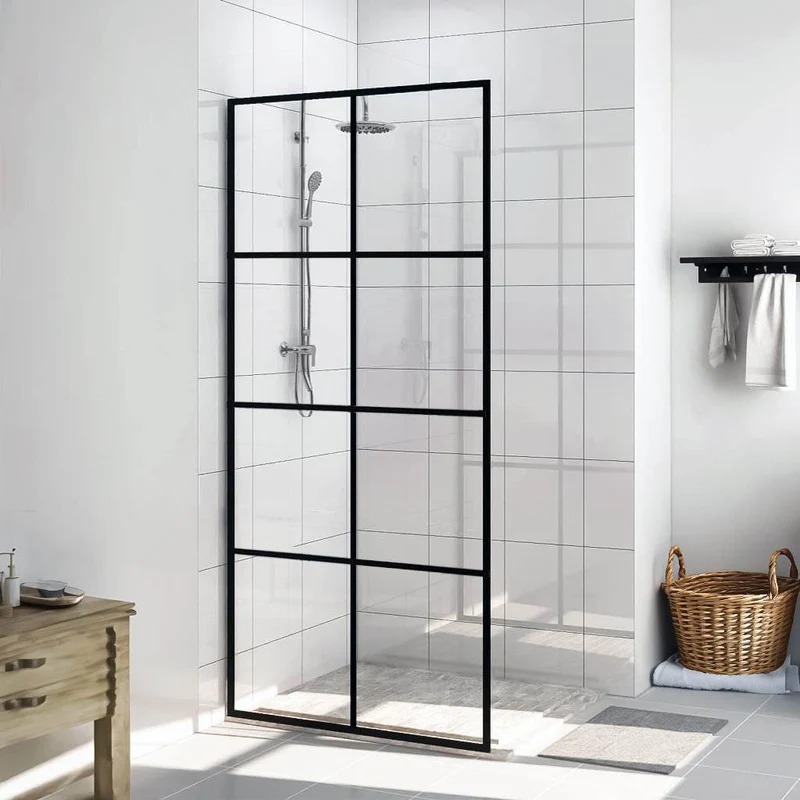 Dreamwerks 40 in. W X 79 in. H Shower Screen in Black with Clear Glass - Image 3