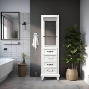 Dreamwerks 18"w X 18"d X 60"h White Linen Cabinet - Image 10