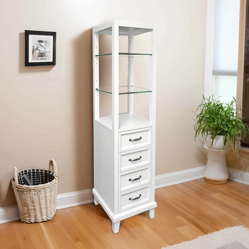 Dreamwerks 18"w X 18"d X 60"h White Linen Cabinet - Image 9