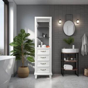 Dreamwerks 18"w X 18"d X 60"h White Linen Cabinet - Image 6