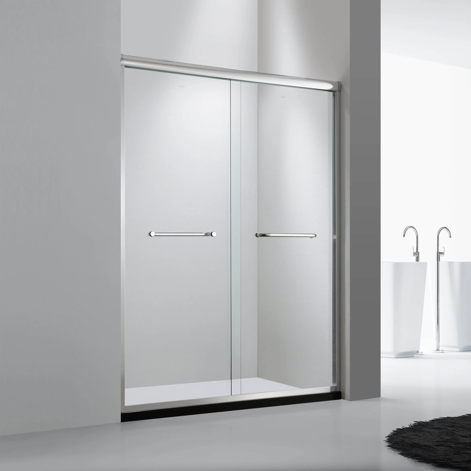 Dreamwerks 48 In. W x 72 In. H Bright Chrome Shower Door - Image 9