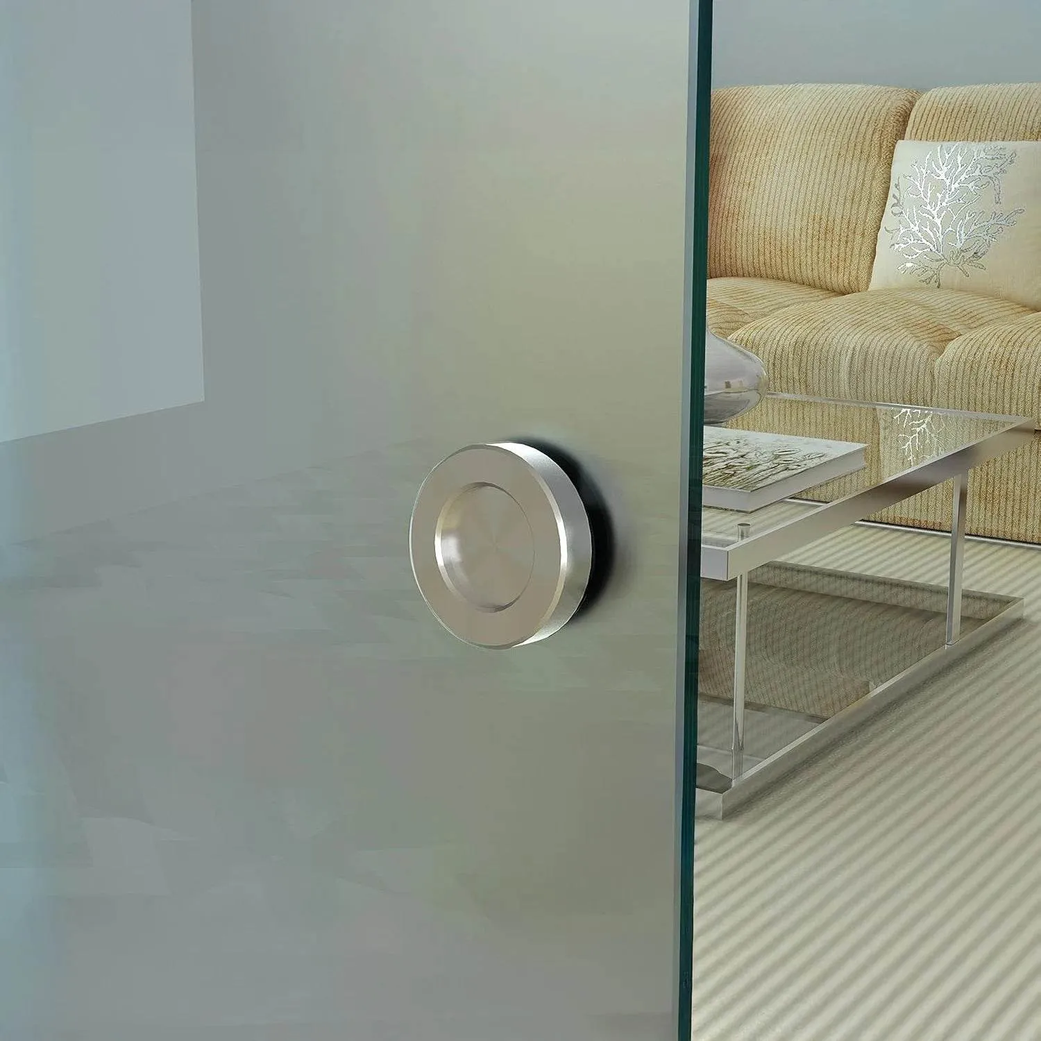 Dreamwerks 40 in. W X 79 in. H Sliding Glass Door with SS Pulley - Image 9