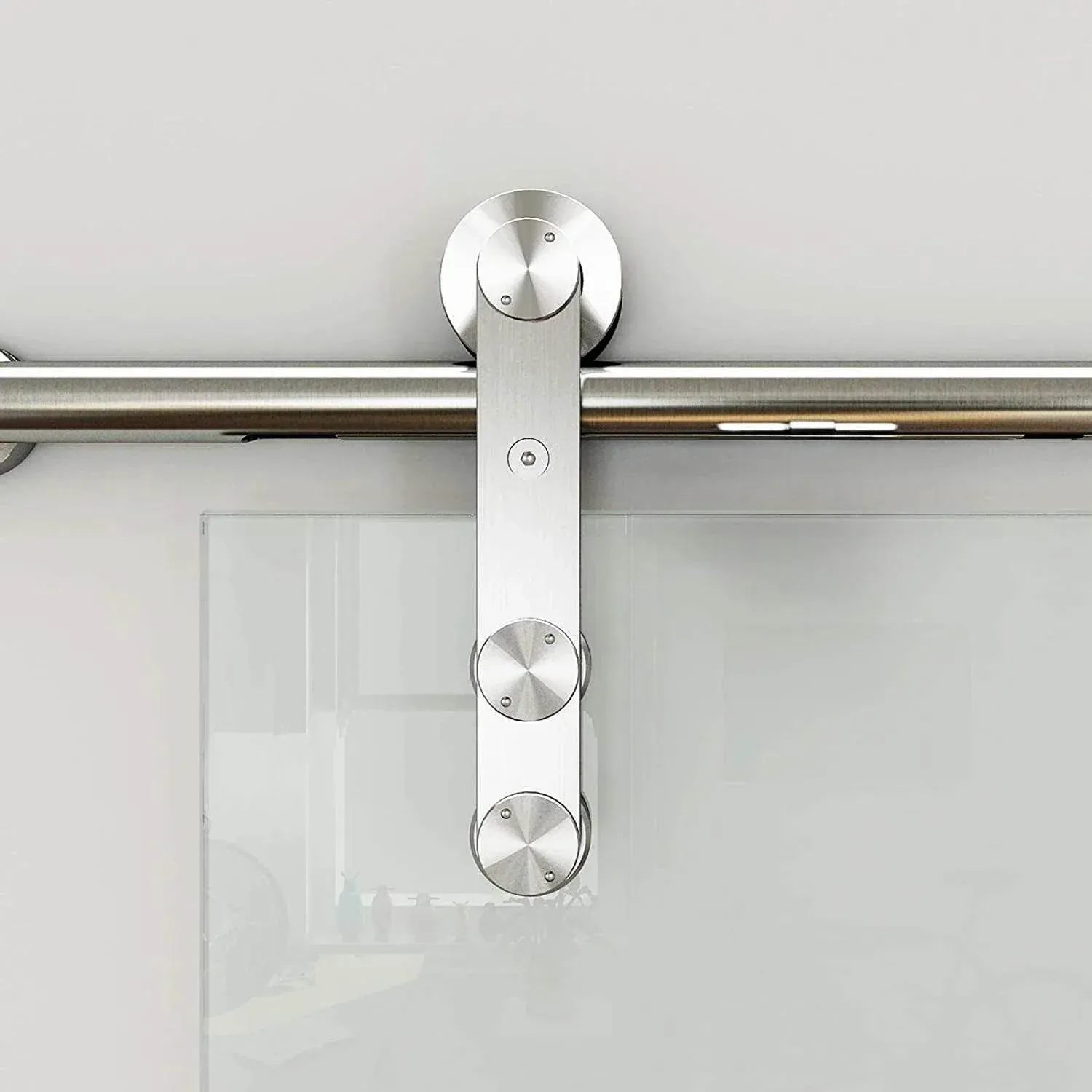 Dreamwerks 40 in. W X 79 in. H Sliding Glass Door with SS Pulley - Image 3
