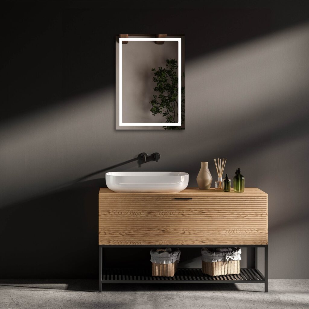 Riga 20" W x 26" H LED Mirror with Dimmer and Defogger