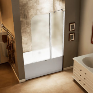 Dreamwerks 43 in. x 59 in. Frameless Pivot Tub Door in Chrome - Image 15