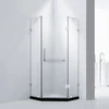 Dreamwerks 36 in. x 79 in. Frameless Neo-Angle Hinged Shower Door (Left) in Chrome with Handle - Frosted Glass - Image 13