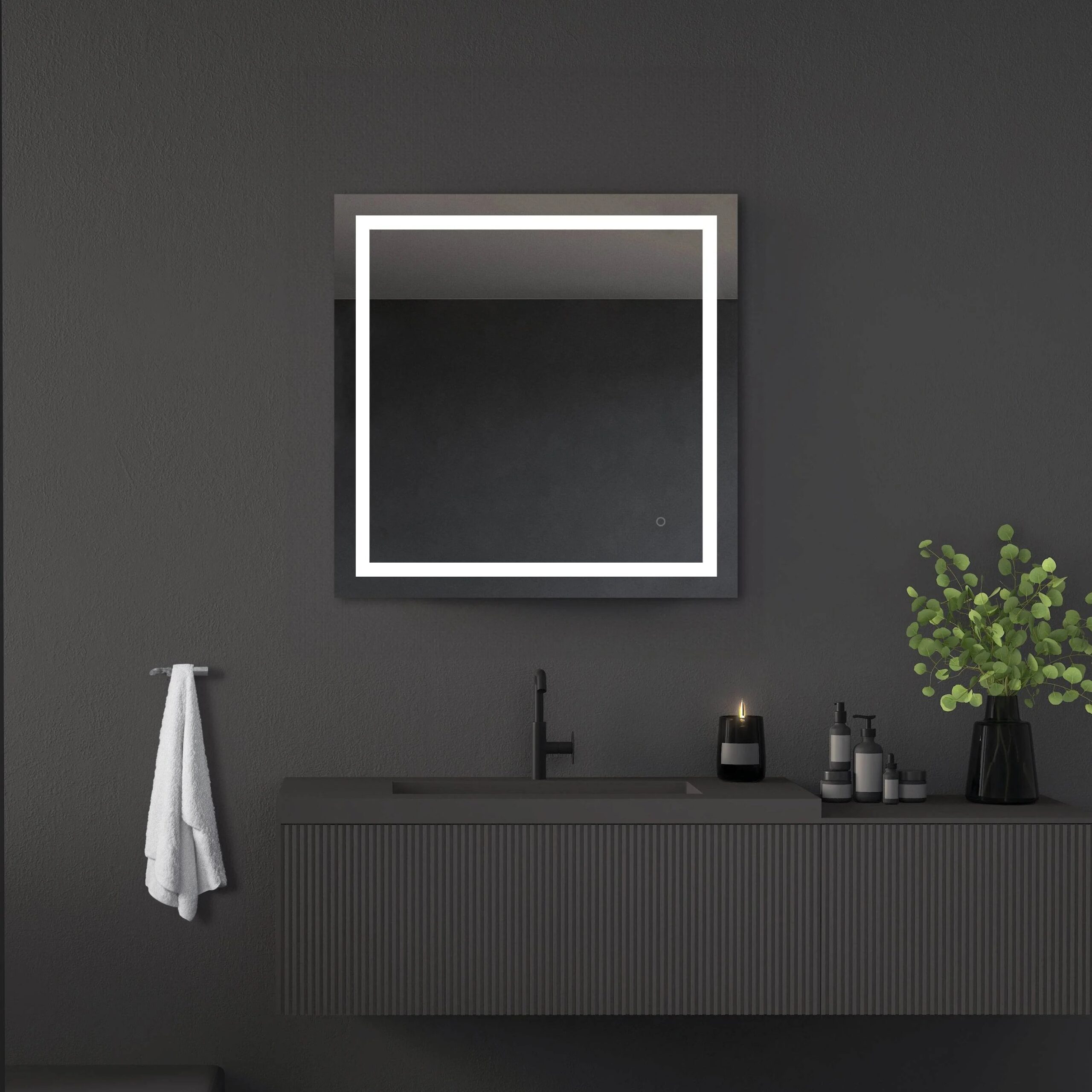 Riga 20" W x 26" H LED Mirror with Dimmer and Defogger - Image 16