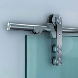 Dreamwerks 40 in. W X 79 in. H Sliding Glass Door with SS Pulley - Image 5