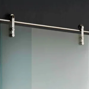 Dreamwerks 40 in. W X 79 in. H Sliding Glass Door with SS Pulley - Image 7